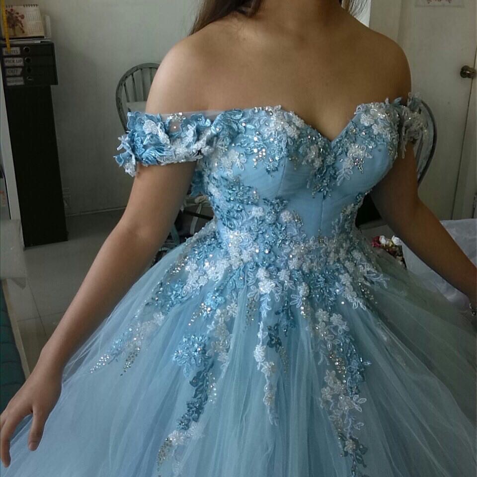 sky blue gown for debut