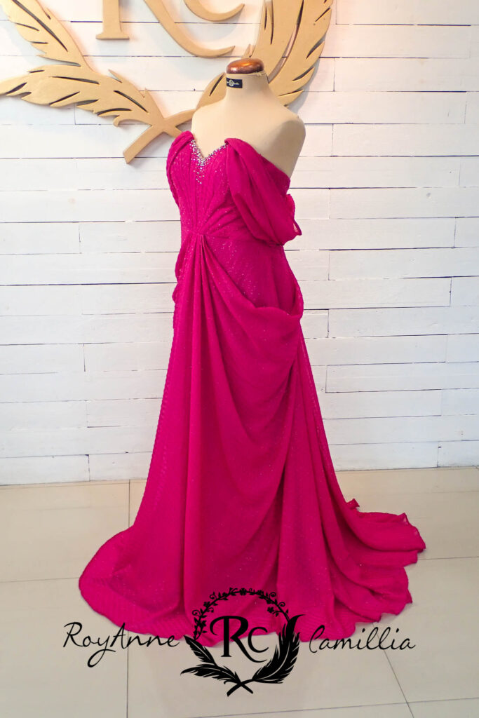 fuchsia gown