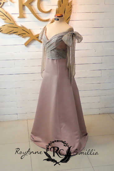 blush pink gown for ninang