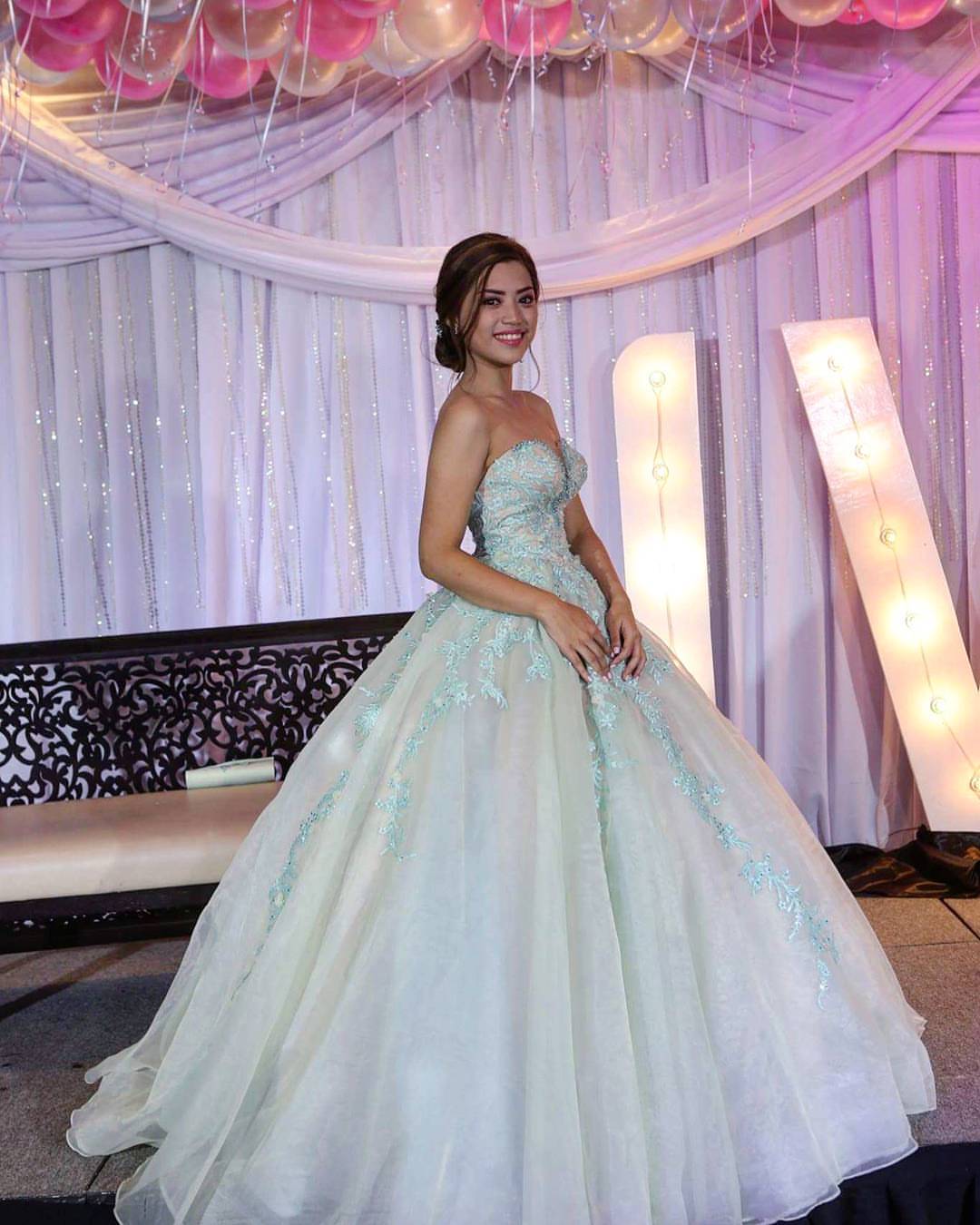 Mint Green Gown For Debut Sale Online ...