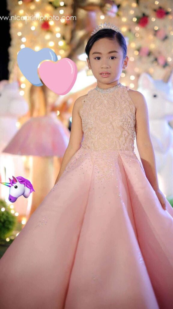 7th birthday gown design